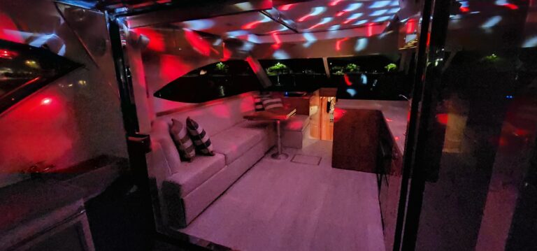 Party lights after dark