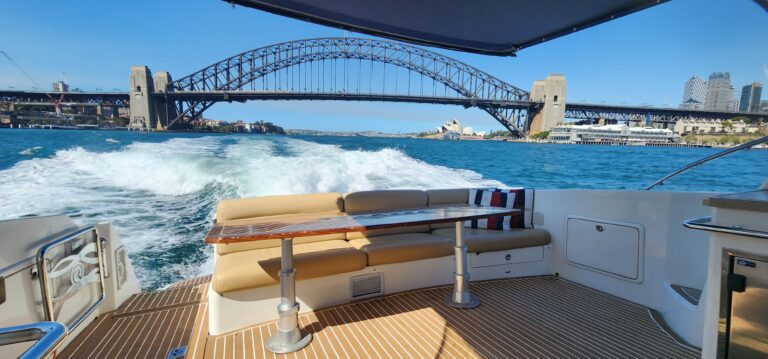 Room to gather on the open aft deck