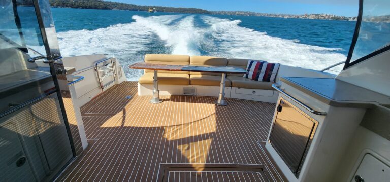 Room to gather on the open aft deck