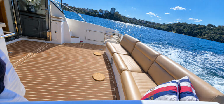 Room to gather on the open aft deck