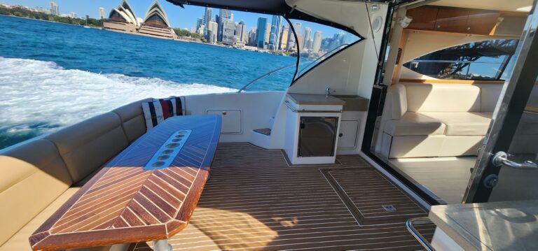 A different view of the connected saloon and deck