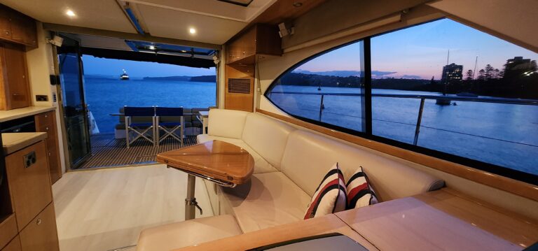 Open saloon, harbour views and room to socialise