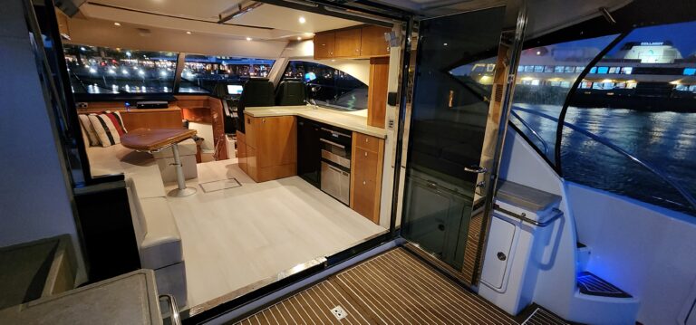 A different view of the connected saloon and deck