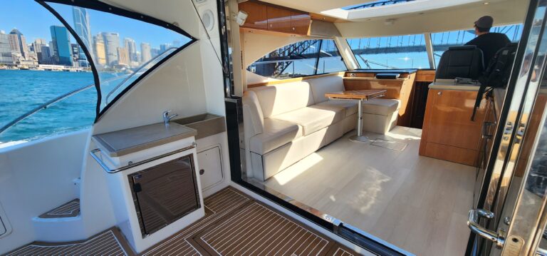 Looking into the open-plan saloon