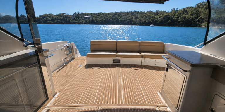 Open aft deck with the table removed